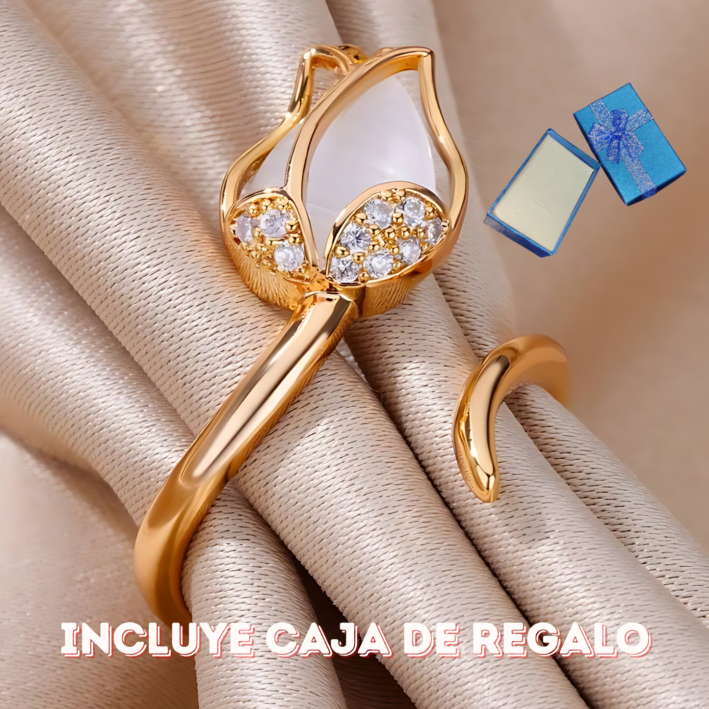 ANILLO TULIPÁN + Caja REGALO