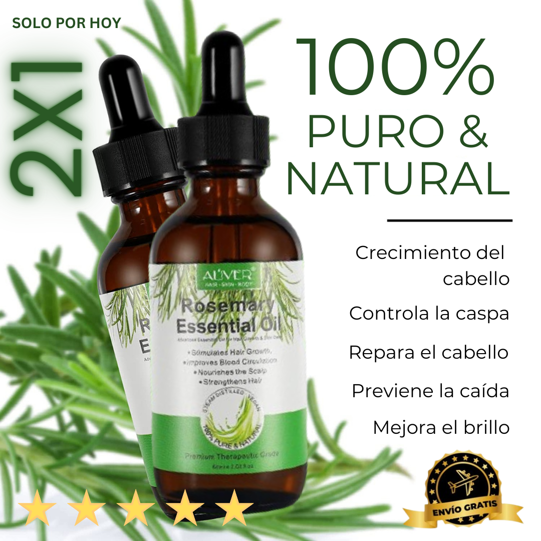 Aceite Esencial De Romero Para El Crecimiento Del Cabello 2x1 ✨