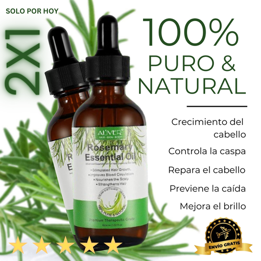 Aceite Esencial De Romero Para El Crecimiento Del Cabello 2x1 ✨