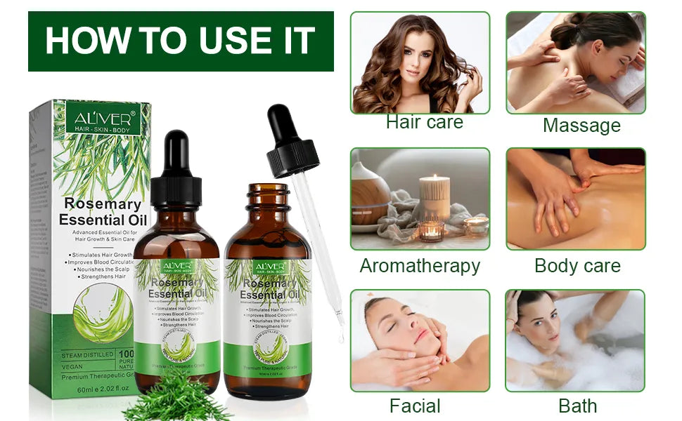 Aceite Esencial De Romero Para El Crecimiento Del Cabello 2x1 ✨