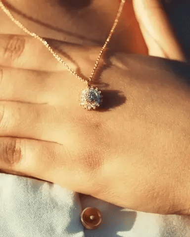 COLLAR GIRASOL DORADO + BOLSA DE REGALO 🎁