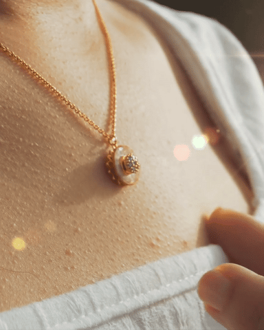 COLLAR GIRASOL DORADO + BOLSA DE REGALO 🎁